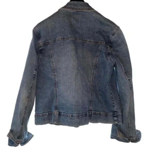 Debra DeRoo Blue Denim Jean Jacket Size Medium - Picture 2 of 4